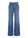 Bottega Veneta Jeans A Gamba Ampia In Multicolor