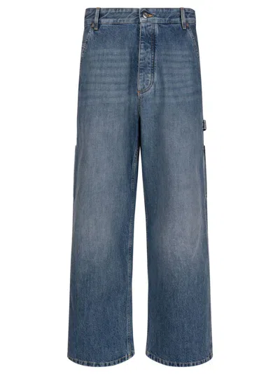 Bottega Veneta Vintage Indigo Cargo Jeans Clothing In Blue