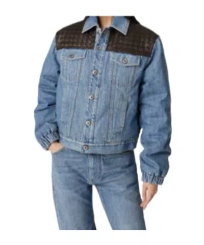 Bottega Veneta Veste En Denim Indigo Vintage In Blue