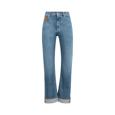 Pre-owned Bottega Veneta Vintage Indigo Straight Jeans 'mid Blue' | Women's Size 38