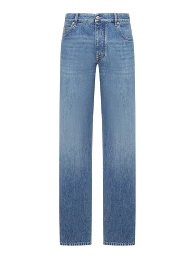 Bottega Veneta Vintage Indigo Straight Leg Jeans In Blue