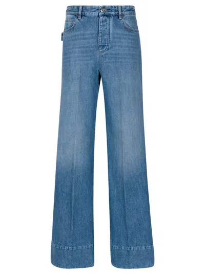 BOTTEGA VENETA BOTTEGA VENETA VINTAGE INDIGO WIDE LEG JEANS CLOTHING