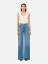 Bottega Veneta Jeans In Cotone Con Patch Posteriore In Pelle In Blue