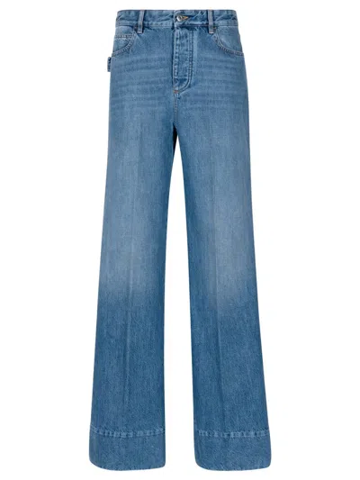 BOTTEGA VENETA BOTTEGA VENETA VINTAGE INDIGO WIDE LEG JEANS CLOTHING