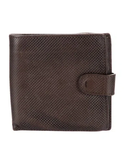 Pre-owned Bottega Veneta Vintage Marco Polo Leather Bifold Bifold Wallet In Brown