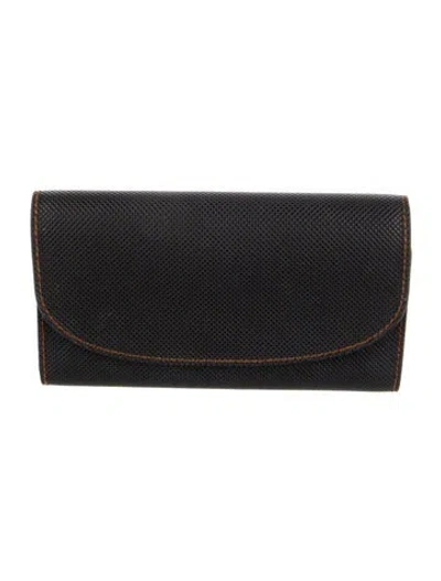 Pre-owned Bottega Veneta Vintage Marco Polo Wallet In Black