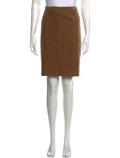 Pre-owned Bottega Veneta Vintage Mini Skirt In Brown
