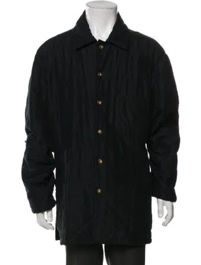 Pre-owned Bottega Veneta Vintage Overcoat In Black
