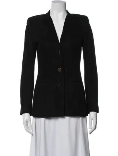 Pre-owned Bottega Veneta Vintage Virgin Wool Blazer In Black