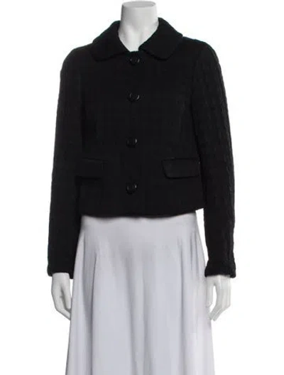 Pre-owned Bottega Veneta Vintage Wool Jacket In Black