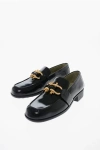 Bottega Veneta Vinyl Effect Brushed Leather Madame Loafers In Black