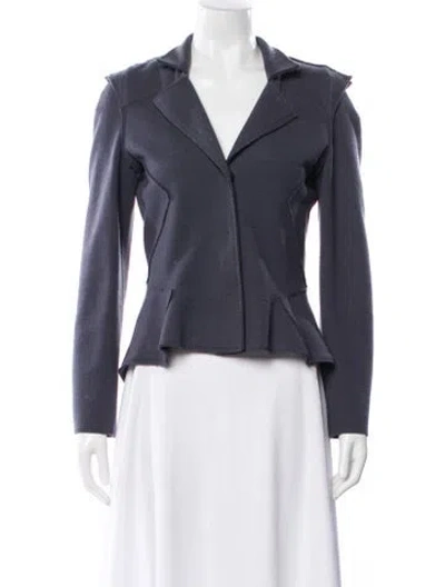 Pre-owned Bottega Veneta Virgin Wool Blazer In Blue