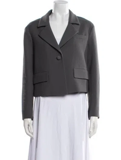 Pre-owned Bottega Veneta Virgin Wool Blazer In Gray