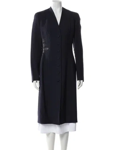 Pre-owned Bottega Veneta Virgin Wool Coat In Blue