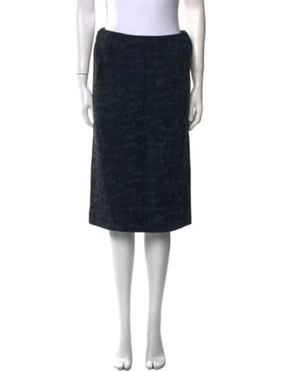 Pre-owned Bottega Veneta Virgin Wool Knee-length Skirt In Blue
