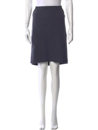 Pre-owned Bottega Veneta Virgin Wool Mini Skirt In Blue