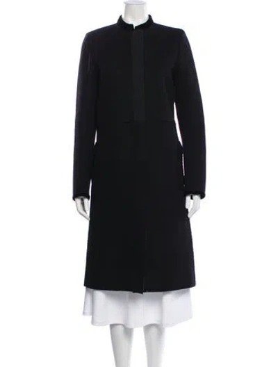Pre-owned Bottega Veneta Virgin Wool Trench Coat In Black