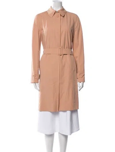 Pre-owned Bottega Veneta Virgin Wool Trench Coat In Pink