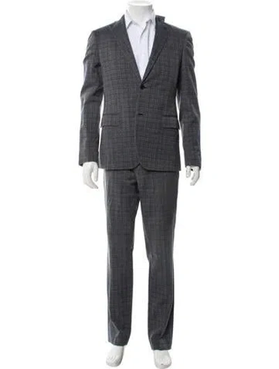 Pre-owned Bottega Veneta Virgin Wool Two-piece Suit In Blue