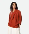 Bottega Veneta Tiziano Red Viscose Blend Blouse In Copper