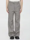 Bottega Veneta Viscose And Silk Flared Pants In Brown