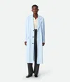 Bottega Veneta Viscose And Silk Twill Coat In Sky Blue