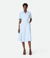 Bottega Veneta Fine Viscose Silk Twill Dress In Sky Blue