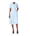 Bottega Veneta Fine Viscose Silk Twill Dress In Sky-blue