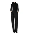 Bottega Veneta Viscose And Silk Twill Straight Trousers In Black