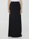 Bottega Veneta Silk Twill Skirt In Black