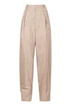 Bottega Veneta Light Grey Blend Pant In Neutral