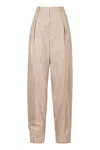Bottega Veneta Viscose Blend Trousers In Neutral