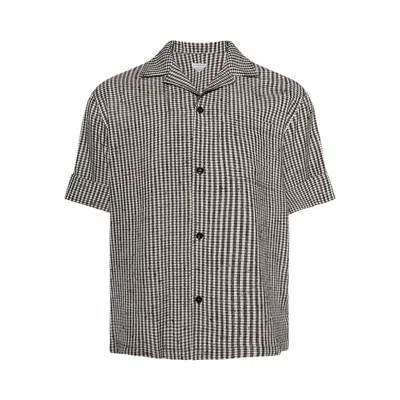 Pre-owned Bottega Veneta Viscose Checked Shirt 'talc/brown/black' | Multi-color | Men's Size 52