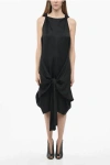 Bottega Veneta Viscose Draped Dress With Self-tie Detail
