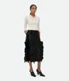 Bottega Veneta Viscose Fil Coupe Skirt In Black