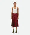 Bottega Veneta Dimensional Midi Skirt In Rosewood/fondant