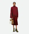 Bottega Veneta Viscose Frill Top In Rosewood/fondant