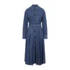 Bottega Veneta Viscose Midi Dress Flared Skirt