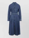 Bottega Veneta Viscose Midi Dress Flared Skirt