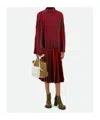 Bottega Veneta Viscose Frill Top In Rosewood/soft Candy
