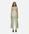 Bottega Veneta Lace Embroidered Viscose Top In Green