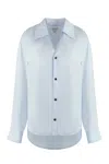 Bottega Veneta Viscose Twill Shirt In Blue
