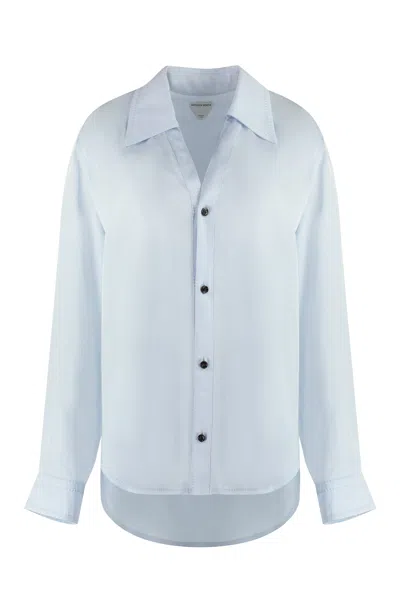 Bottega Veneta Viscose Twill Shirt In Blue