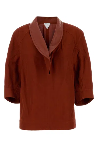 Bottega Veneta Viscose-linen Blouse In Red