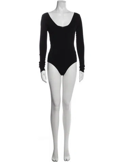 Pre-owned Bottega Veneta V-neck Long Sleeve Bodysuit In Brown