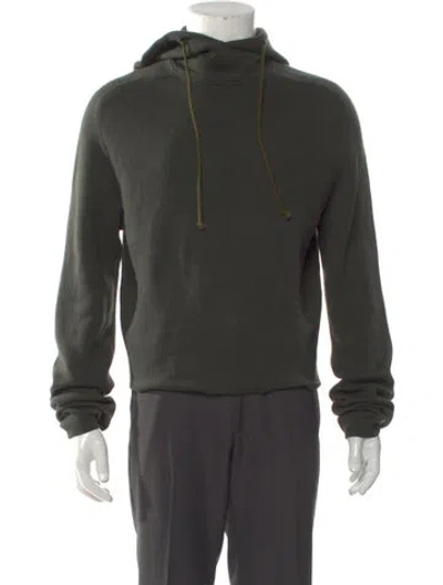 Pre-owned Bottega Veneta V-neck Long Sleeve Hoodie In Green