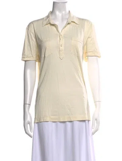 Pre-owned Bottega Veneta V-neck Short Sleeve Polo In Neutrals