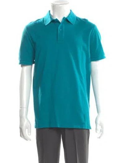 Pre-owned Bottega Veneta V-neck Short Sleeve Polo Shirt In Green