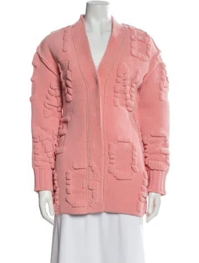 Pre-owned Bottega Veneta V-neck Sweater In Pink