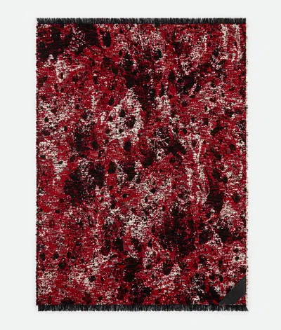 Bottega Veneta Volcanic Bouclè-decke In Red/black/white